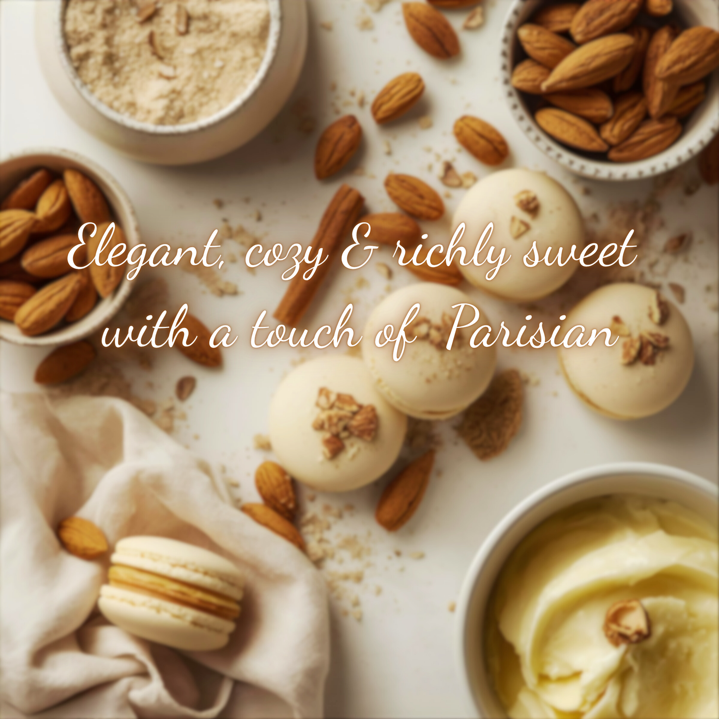 Almond Macaron Crème - Warm Almonds & Sweet Vanilla | Hand Poured Candle