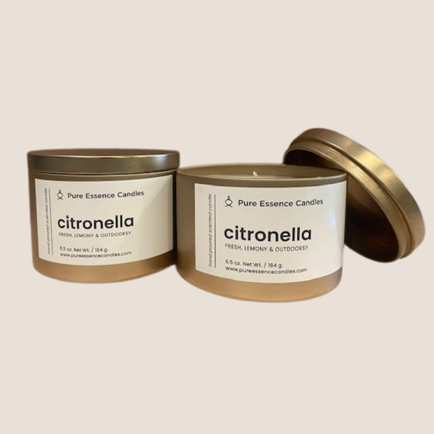 Citronella Set of Two Soy Blend Candles