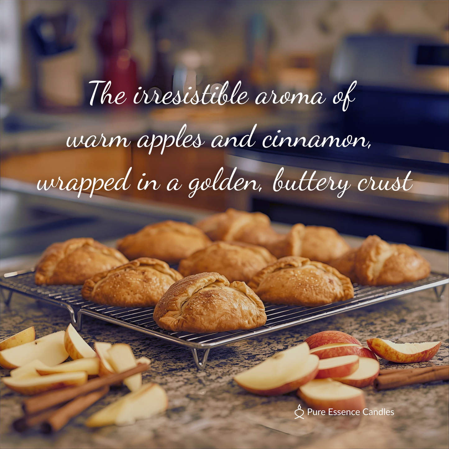 Fried Apple Pie - Sweet & Spicy Apples in Buttery Crust | Hand Poured Candle