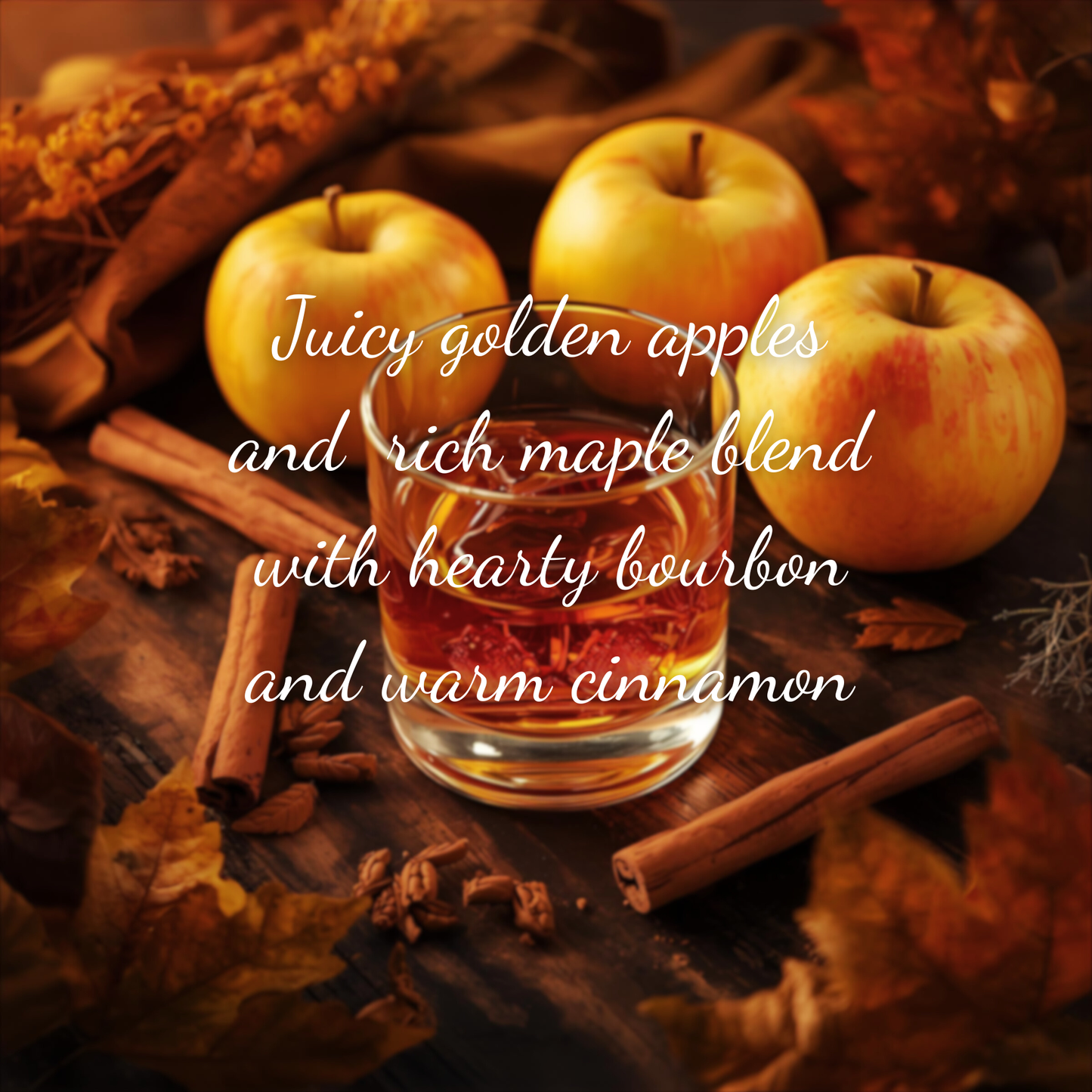 Golden Apple Bourbon - Juicy Apples & Smooth Bourbon | Hand Poured Candle