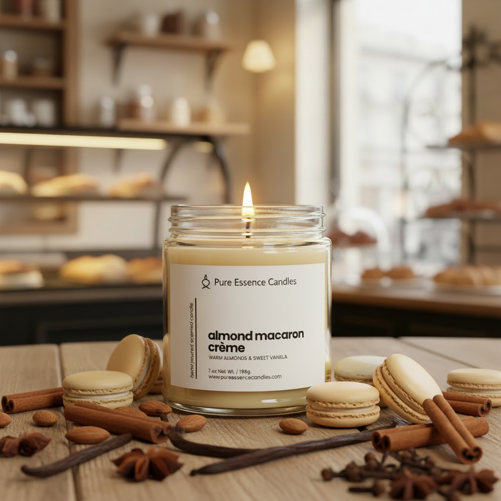 Almond Macaron Crème - Warm Almonds & Sweet Vanilla | Hand Poured Candle