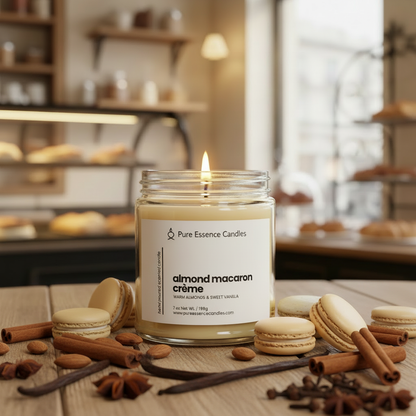 Almond Macaron Crème - Warm Almonds & Sweet Vanilla | Hand Poured Candle