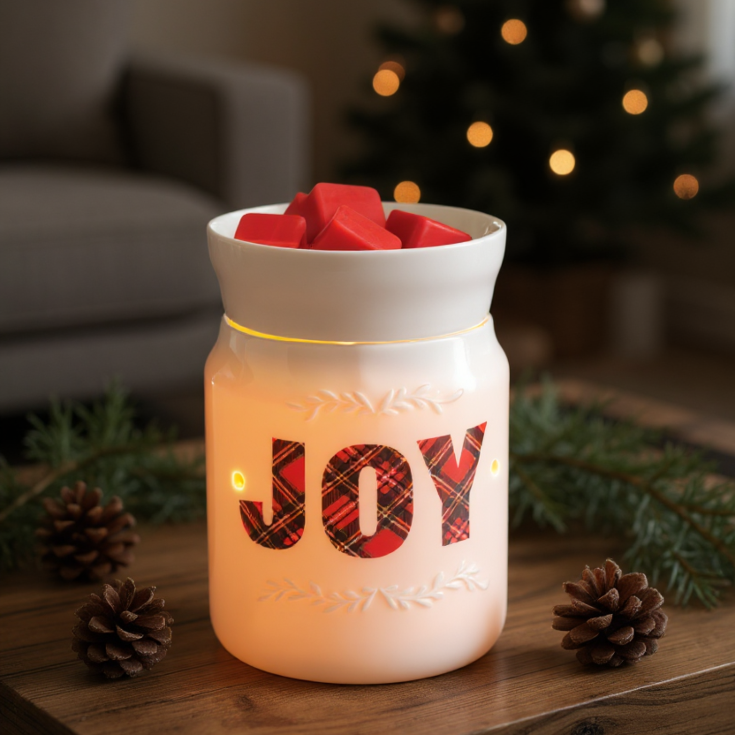 Christmas "JOY" Illumination Wax Warmer