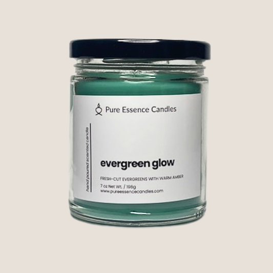 Evergreen Glow - Fresh-Cut Evergreens with Warm Amber | Hand Poured Candle