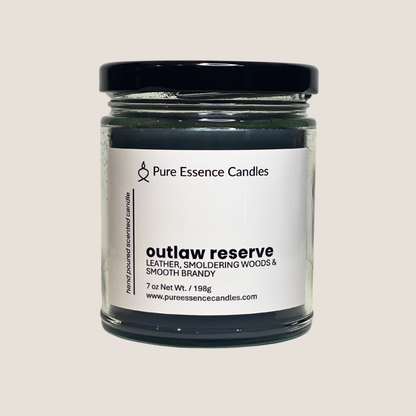 Outlaw Reserve - Rugged Leather, Smoldering Woods & Smooth Brandy | Hand Poured Candle