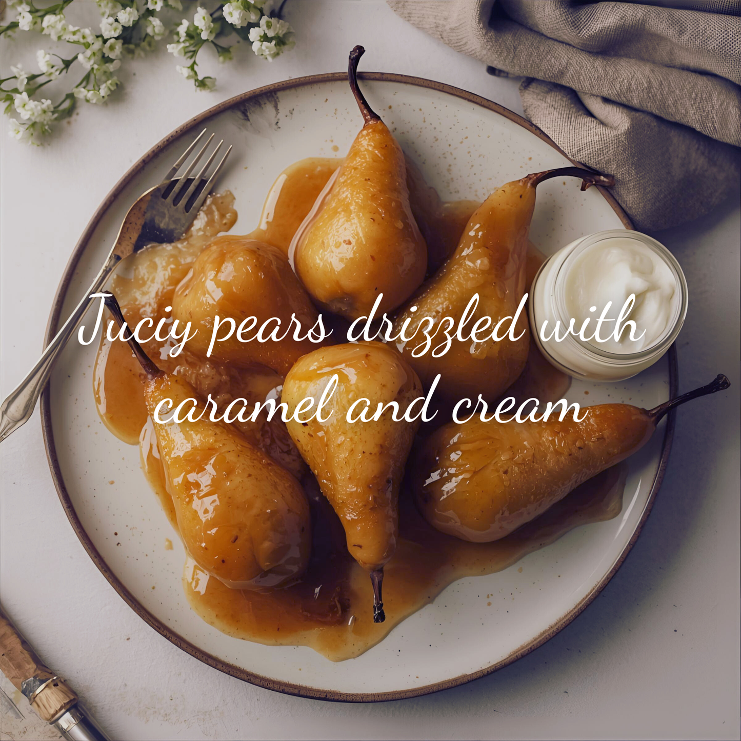 Sugared Pear - Juicy Pear with Caramel Cream | Hand Poured Candle