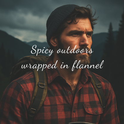 The Mountaineer - Spicy Outdoors Wrapped in Flannel | Hand Poured Candle