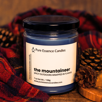 The Mountaineer - Spicy Outdoors Wrapped in Flannel | Hand Poured Candle